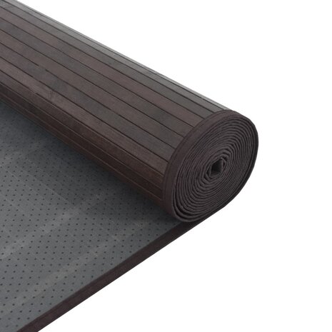 Vloerkleed rechthoekig 60x100 cm bamboe donkerbruin 5