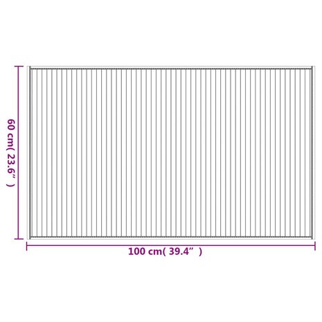 Vloerkleed rechthoekig 60x100 cm bamboe donkerbruin 8