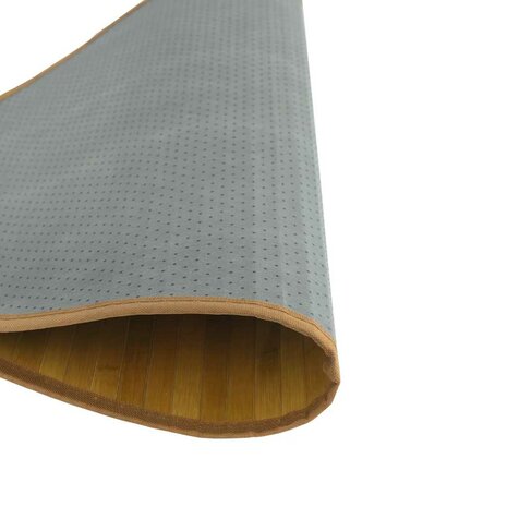 Vloerkleed rond 100 cm bamboe naturel 5