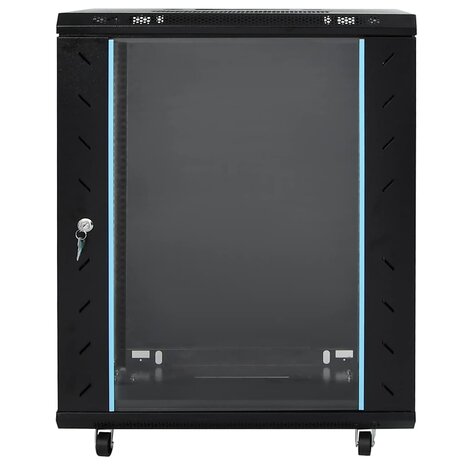 Netwerkkast met opslag Zwart 60 x 60 x 80 cm Staal 3