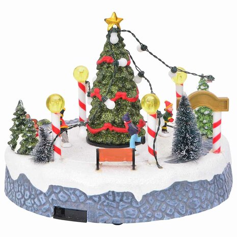 Kerstdorp Decoratie 22 x 21,5 x 17 cm Kunststof Meerkleurig 5