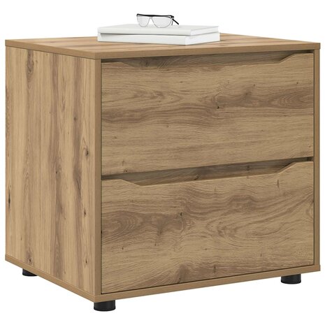 Opbergkast 60 x 48 x 57 cm Bewerkt hout Artisan Eiken 3