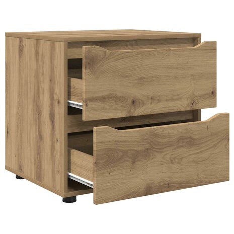 Opbergkast 60 x 48 x 57 cm Bewerkt hout Artisan Eiken 5