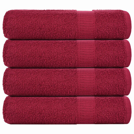 Handdoeken FROGN 4 st 50x100 cm 360 g/m&sup2; bordeaux 1