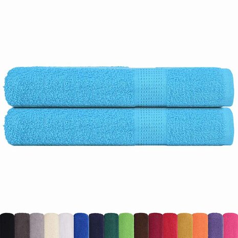 Handdoeken FROGN 2 st 100x200 cm 360 g/m&sup2; turquoise 2