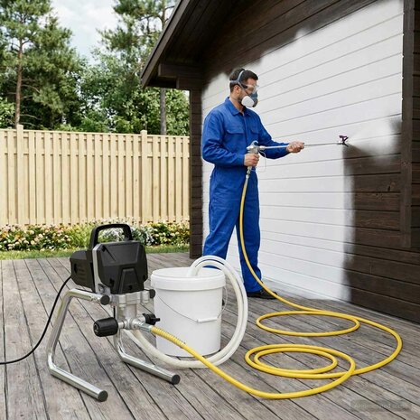 Airless Verfspuit 10 m spuitslang 220V 2L/min 227 bar Zwart 1