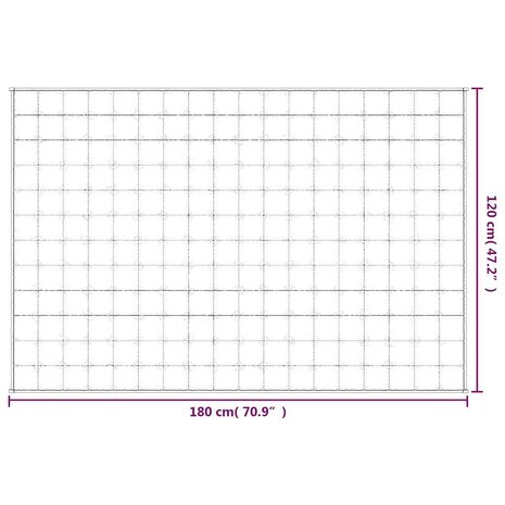 Verzwaringsdeken 120x180 cm 5 kg stof lichtcr&egrave;mekleurig 7