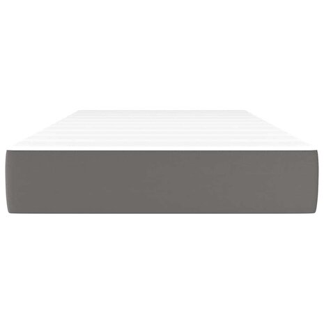 Pocketveringmatras medium 90x200x20 cm kunstleer grijs 3