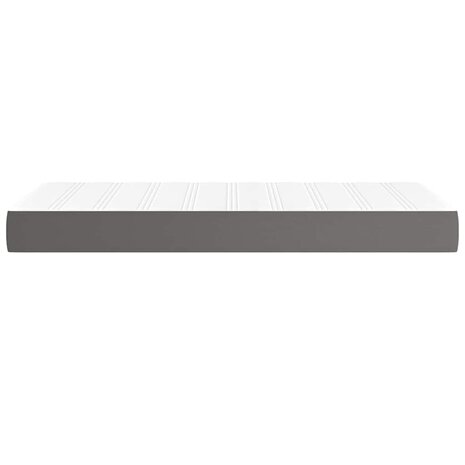 Pocketveringmatras medium 90x200x20 cm kunstleer grijs 4