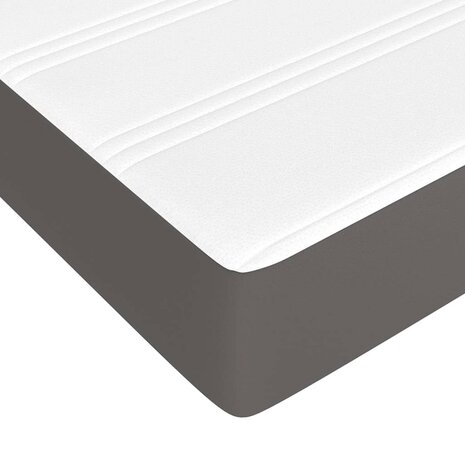 Pocketveringmatras medium 90x200x20 cm kunstleer grijs 5