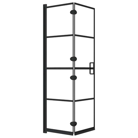 Douchewand inklapbaar 80x140 cm zwart 2