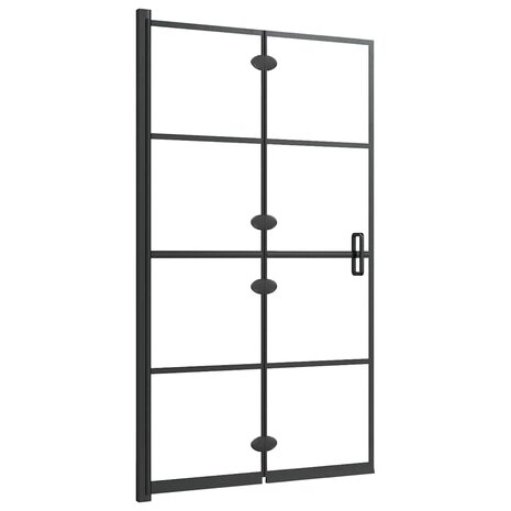 Douchewand inklapbaar 80x140 cm zwart 4