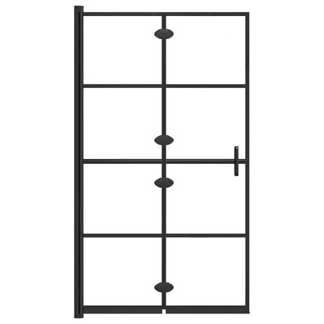 Douchewand inklapbaar 80x140 cm zwart 5