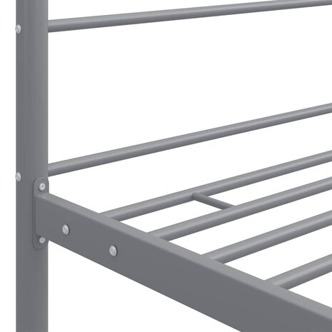 Hemelbedframe metaal grijs 200x200 cm  5