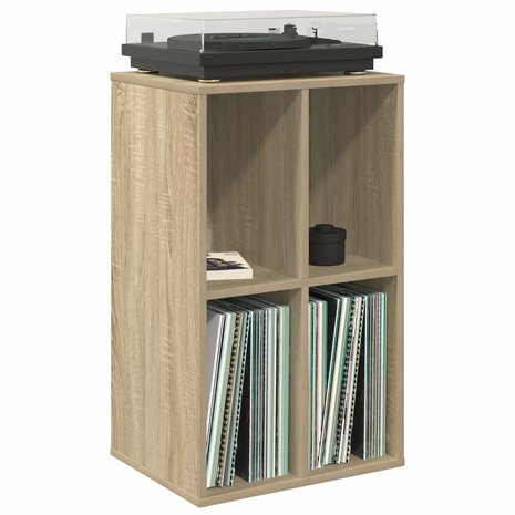 Platenkast Sonoma Eiken 44,5 x 36,5 x 74,5 cm Bewerkt hout 3