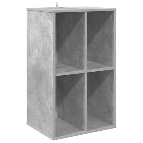 Platenkast Betongrijs 44,5 x 36,5 x 74,5 cm Bewerkt hout 2