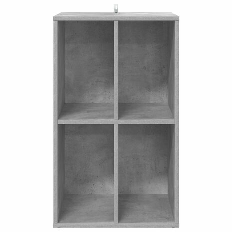 Platenkast Betongrijs 44,5 x 36,5 x 74,5 cm Bewerkt hout 4