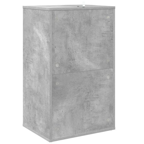 Platenkast Betongrijs 44,5 x 36,5 x 74,5 cm Bewerkt hout 6