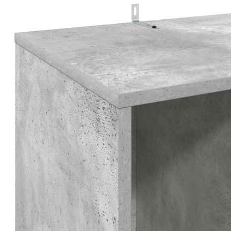 Platenkast Betongrijs 44,5 x 36,5 x 74,5 cm Bewerkt hout 7