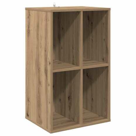 Platenkast Artisanaal eiken 44,5 x 36,5 x 74,5 cm Bewerkt hout 2