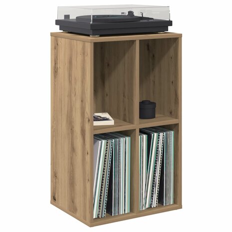 Platenkast Artisanaal eiken 44,5 x 36,5 x 74,5 cm Bewerkt hout 3