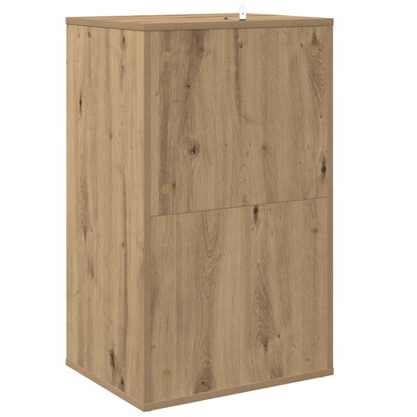 Platenkast Artisanaal eiken 44,5 x 36,5 x 74,5 cm Bewerkt hout 6