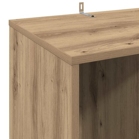 Platenkast Artisanaal eiken 44,5 x 36,5 x 74,5 cm Bewerkt hout 7