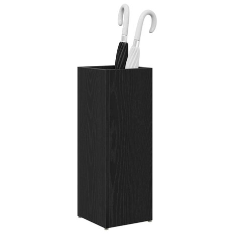 Paraplustandaard Zwart Eiken 20 x 20 x 55,5 cm Bewerkt hout 3