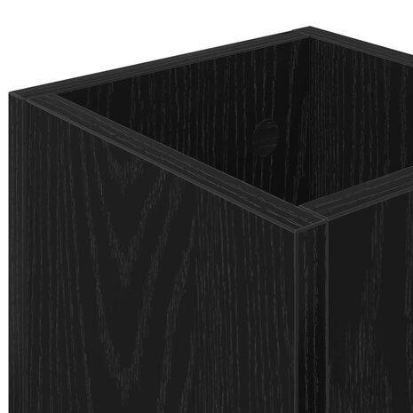 Paraplustandaard Zwart Eiken 20 x 20 x 55,5 cm Bewerkt hout 8