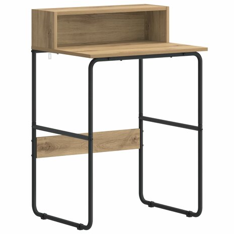 Bureau met opbergruimte Artisanaal eiken 60 x 50 x 91 cm 2