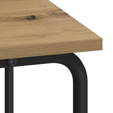 Bureau met opbergruimte Artisanaal eiken 60 x 50 x 91 cm 7