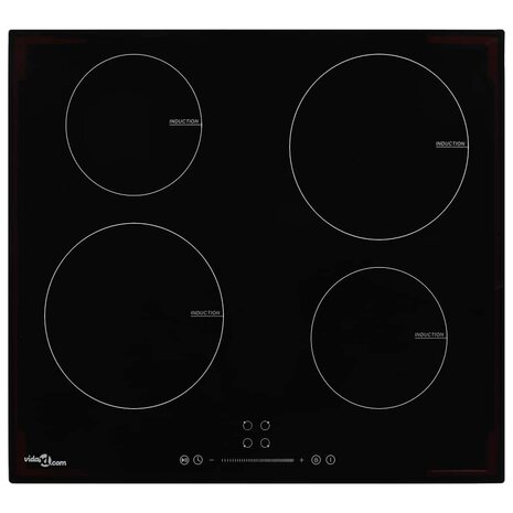 Inductiekookplaat met 4 kookzones aanraakbediening 7000 W glas 1