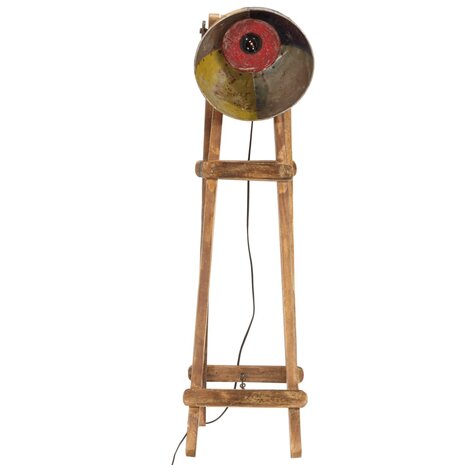 Vloerlamp E27 massief mangohout meerkleurig 3