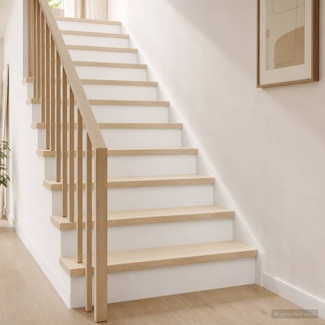 traptreden 2 st 70 x 25 x 2 cm Wit Massief Eikenhout 1