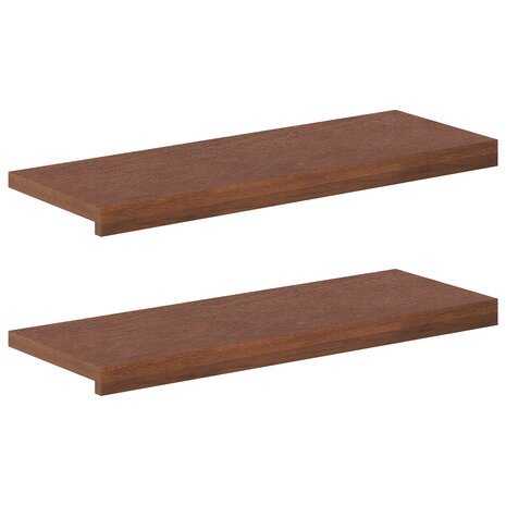 traptreden 2 st 70 x 25 x 2 cm Donkerbruin Massief Eikenhout 2