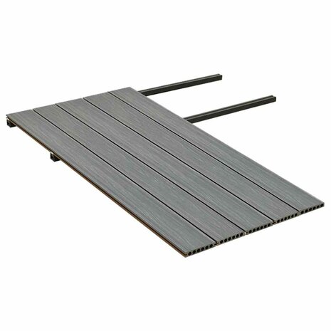 Terrasplanken met accessoires 10 m&sup2; 2,2 m HKC bruin en grijs 4