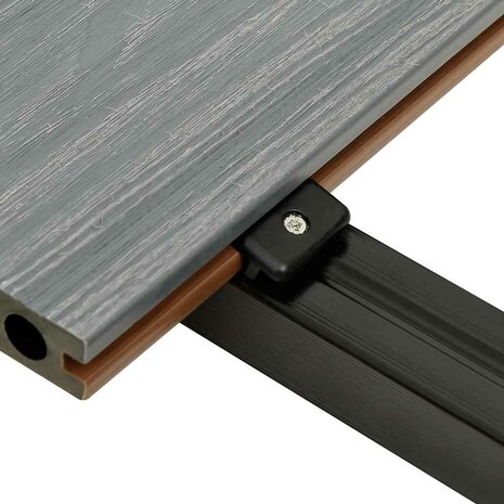 Terrasplanken met accessoires 10 m&sup2; 2,2 m HKC bruin en grijs 9