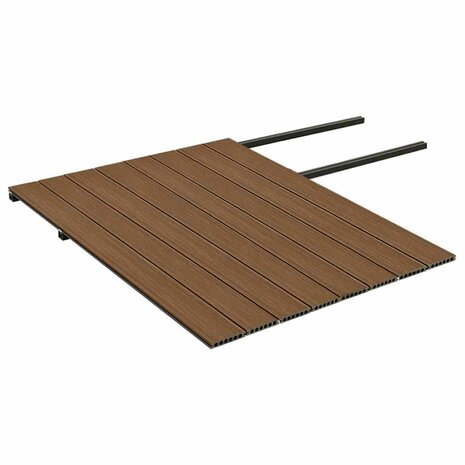 Terrasplanken met accessoires 20 m&sup2; 4 m HKC bruin en grijs 4
