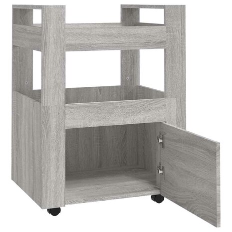 Keukentrolley 60x45x80cm bewerkt hout grijs sonoma eikenkleurig 5
