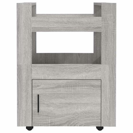 Keukentrolley 60x45x80cm bewerkt hout grijs sonoma eikenkleurig 6