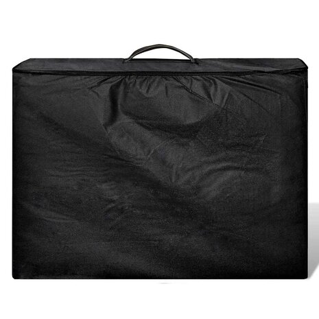 Inklapbare massagetafel 2 zones met houten frame (zwart) 2