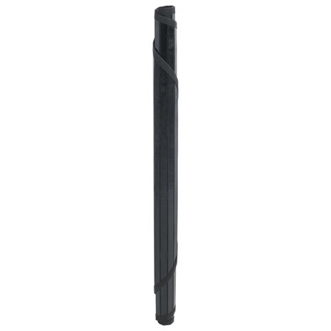 Vloerkleed rond 80 cm bamboe zwart 3