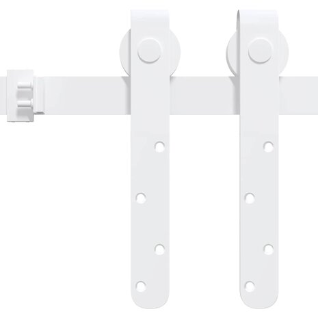 Ophangset voor minischuifdeur 183 cm koolstofstaal wit 3