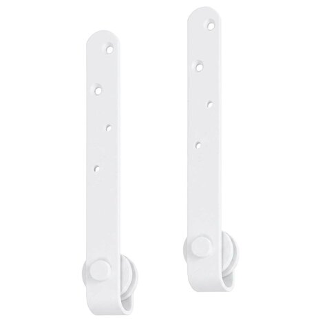 Ophangset voor minischuifdeur 183 cm koolstofstaal wit 5
