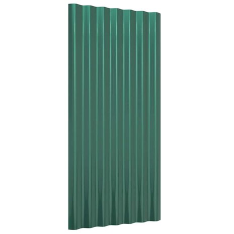 Dakpanelen 36 st 80x36 cm gegalvaniseerd staal groen 3
