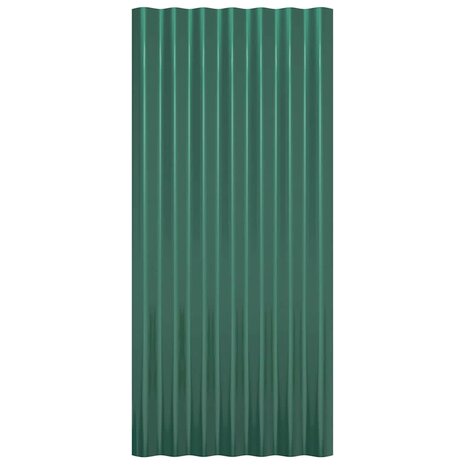 Dakpanelen 36 st 80x36 cm gegalvaniseerd staal groen 4