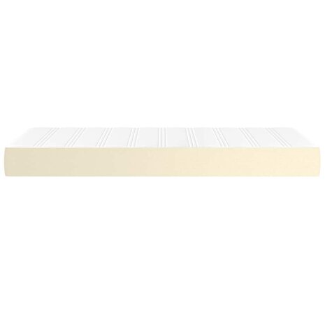 Pocketveringmatras medium 80x200x20 cm kunstleer cr&egrave;mekleurig 4