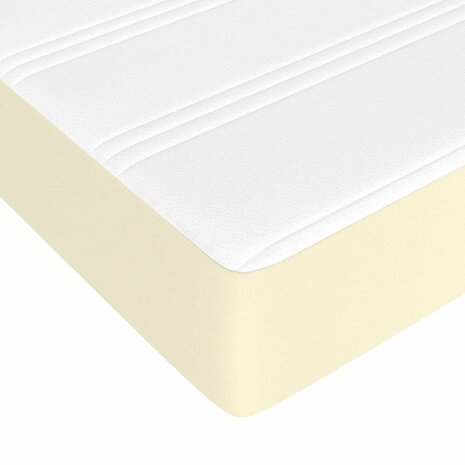 Pocketveringmatras medium 80x200x20 cm kunstleer cr&egrave;mekleurig 5