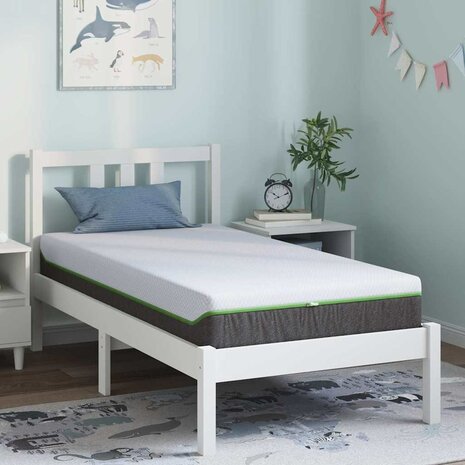 Matras Medium zacht 80 x 160 cm Wit en Grijs 1