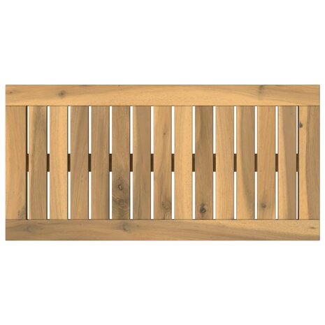 Tafelblad 60,5 x 30 x 2 cm Rechthoekig Massief Acaciahout Wit 2